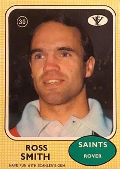 1972 Scanlens VFL #30 Ross Smith Front